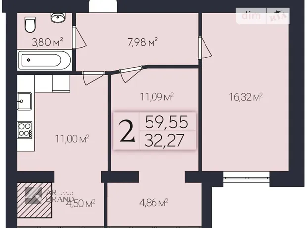 Квартира на вул. Коновальця Євгена, 1 в Хмельницькому, ID 241066, фото №6