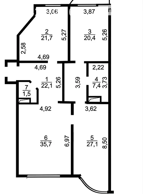 Квартира на вул. Антоновича, 131 в Києві, ID 271770, фото №19