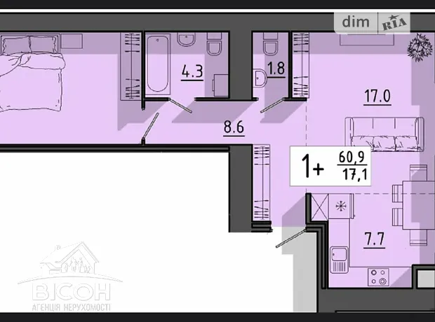 Квартира на вул. Генерала Мирона Тарнавського в Тернополі, ID 244069, фото №2