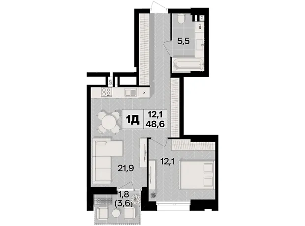 Квартира на пров. Цегельний, 12 в Вінниці, ID 221300, фото №6