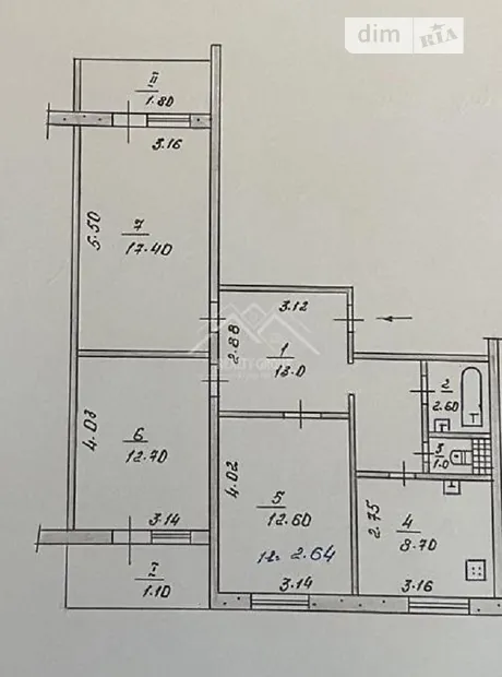 Квартира на вул. Кривбасівська в Кривому Розі, ID 177561, фото №17