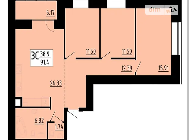 Квартира на вул. Академіка Сергія Корольова, 7 в Тернополі, ID 232386, фото №9