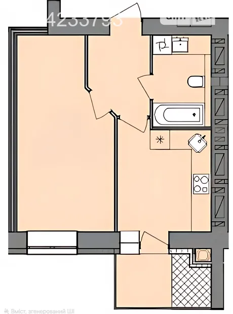 Квартира на вул. Інститутська 6/2Б в Хмельницький, ID 229276, фото №4