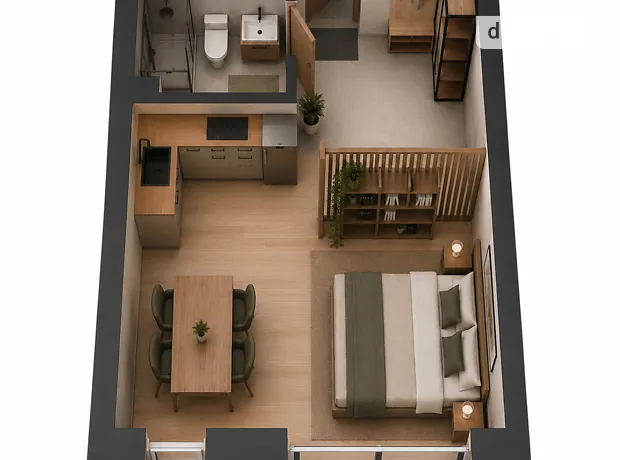 Квартира на вул. Сергія Короля, 42 в Тернополі, ID 376090, фото №9