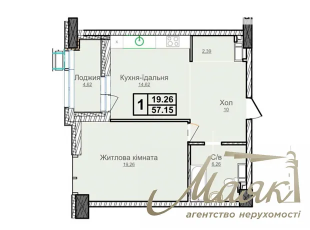 Квартира на вул. Андрія Верхогляда, 28 в Києві, ID 182719, фото №14