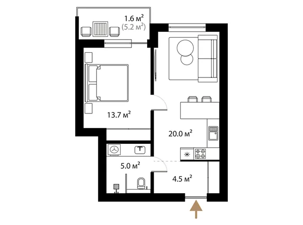 Квартира на вул. Мальовнича, 8 в Ужгород, ID 219423, фото №2