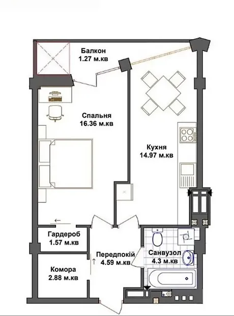 Квартира на вул. Генерала Мирона Тарнавського в Тернополі, ID 238840, фото №8
