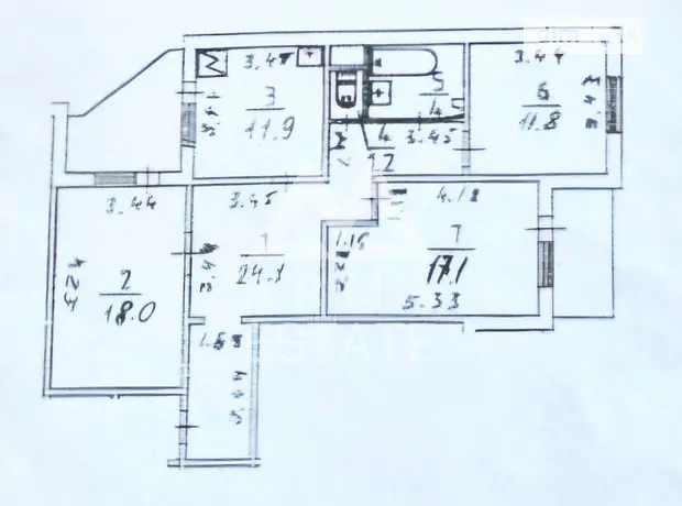 Квартира на вул. Вишняківська, 7Б в Києві, ID 205107, фото №23