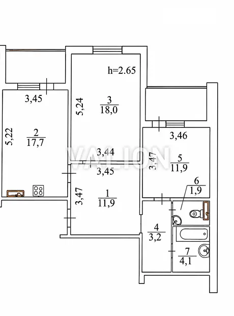 Квартира на пров. Ясинуватський, 11 в Києві, ID 177498, фото №27