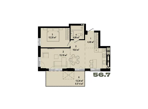 Квартира на вул. Українська, 1А в Київ, ID 326198, фото №3