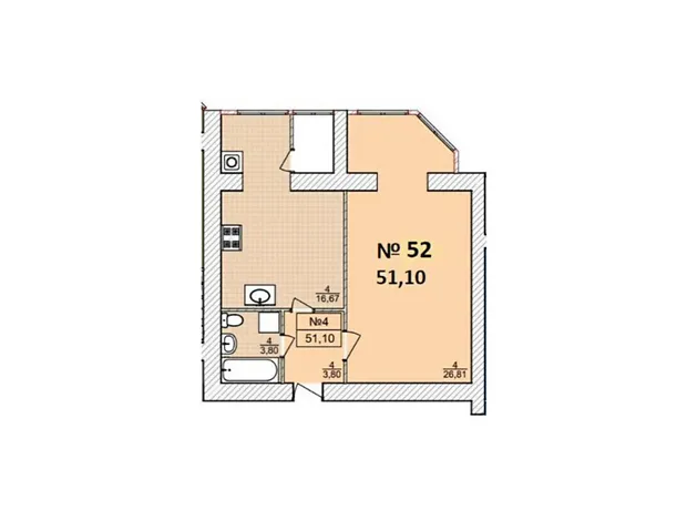 Квартира на шосе Старокостянтинівське 5/5А в Хмельницькому, ID 233297, фото №3