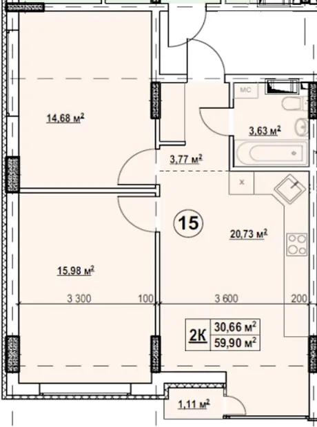 Квартира на вул. Вакуленчука, 47 в Києві, ID 246383, фото №8
