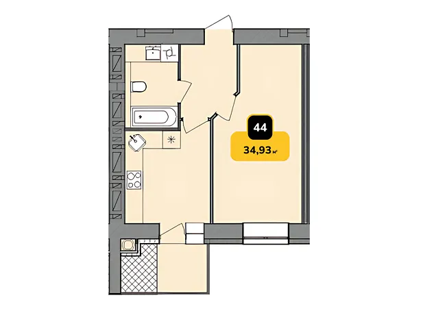 Квартира на вул. Інститутська 6/1А в Хмельницький, ID 227563, фото №5