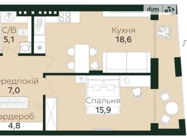 Квартира на вул. Вернигори, 21 в Львові, ID 191010, фото №3