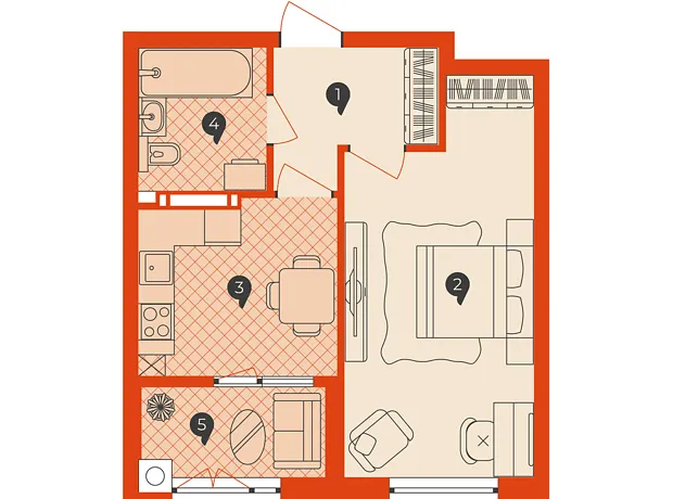 Квартира на вул. Боголюбова, 33 в Києві, ID 223830, фото №1