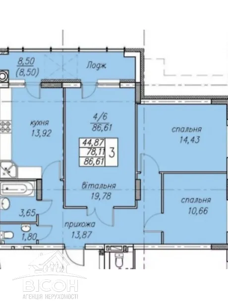 Квартира на вул. Чумацька, 2 в Тернопіль, ID 258894, фото №4