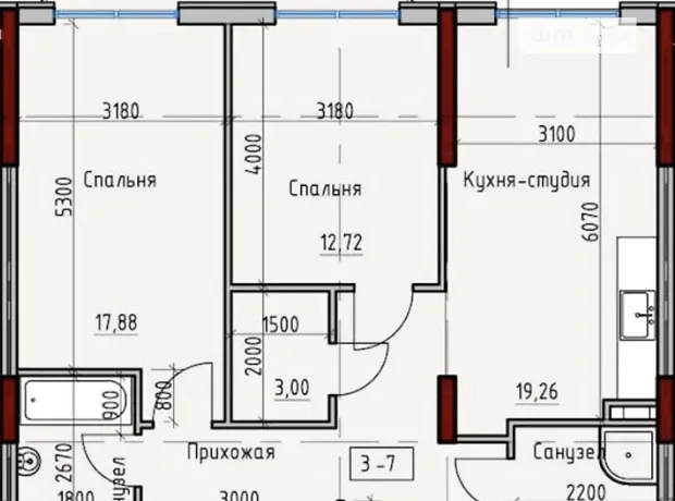 Квартира на вул. Дмитріївська, 3 в Одесі, ID 166525, фото №14