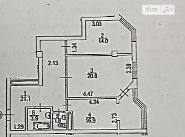 Квартира на вул. Гетьмана Вадима, 1В в Києві, ID 206381, фото №42