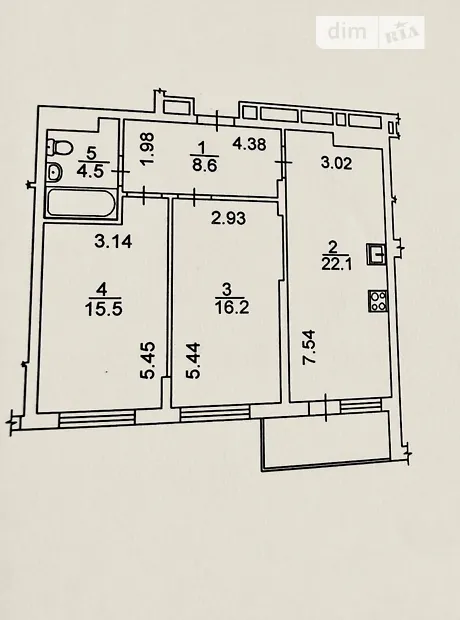 Квартира на просп. Європейського Союзу, 41Б в Києві, ID 190760, фото №8