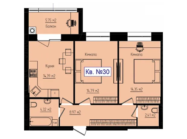 Квартира на пров. Зенітний, 21 в Хмельницькому, ID 245057, фото №4