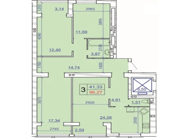 Квартира на вул. Панаса Мирного 18/2 в Хмельницькому, ID 219382, фото №6