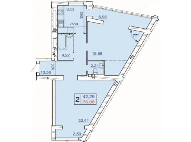 Квартира на вул. Панаса Мирного 18/2 в Хмельницькому, ID 243098, фото №6