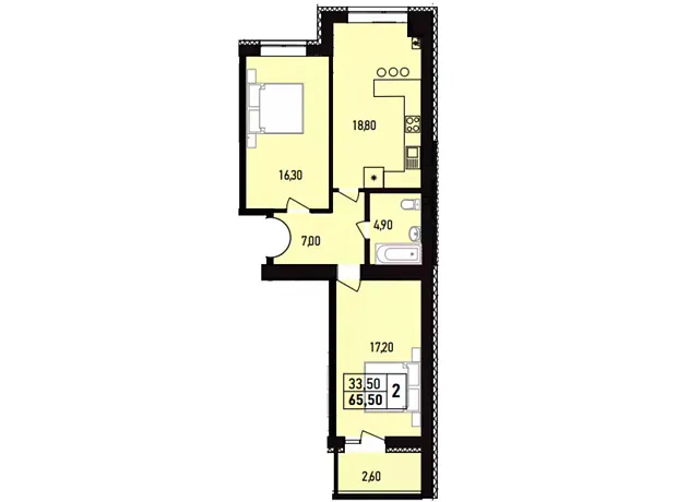Квартира на вул. Людвіга Бетховена, 8 в Хмельницький, ID 321678, фото №1