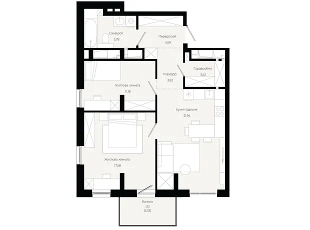 Квартира на вул. Героїв Крут в Львові, ID 305599, фото №6