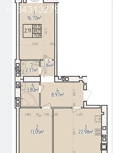 Квартира на вул. Богдана Хмельницького, 1В в Кременчуці, ID 292079, фото №11