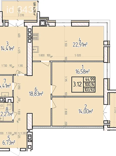 Квартира на вул. Богдана Хмельницького, 1В в Кременчуці, ID 334161, фото №10