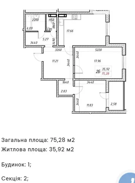 Квартира на вул. Електротехнічна, 43 в Києві, ID 196429, фото №12