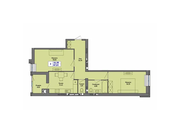 Квартира на шосе Старокостянтинівське 5/5 в Хмельницькому, ID 219673, фото №6
