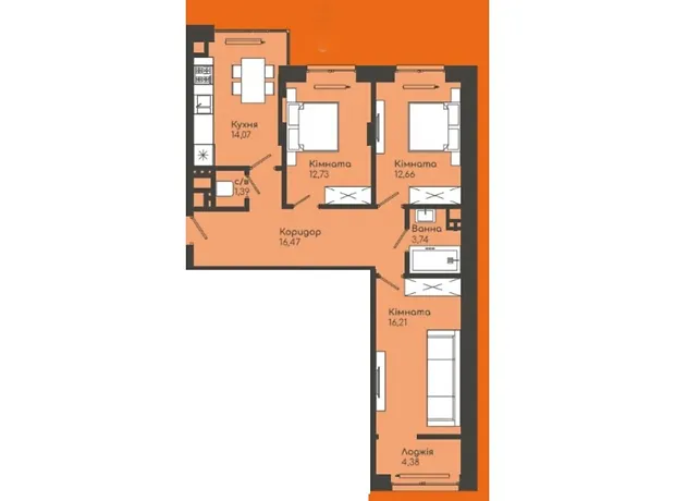 Квартира на бул. Буковинського віча, 4 в Чернівцях, ID 250330, фото №6
