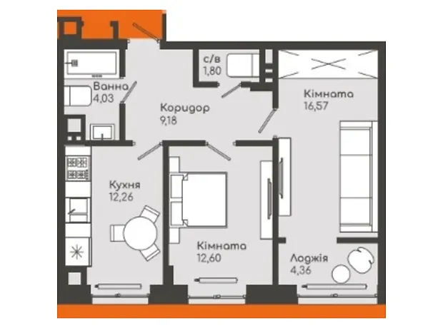 Квартира на бул. Буковинського віча, 4 в Чернівцях, ID 319023, фото №6