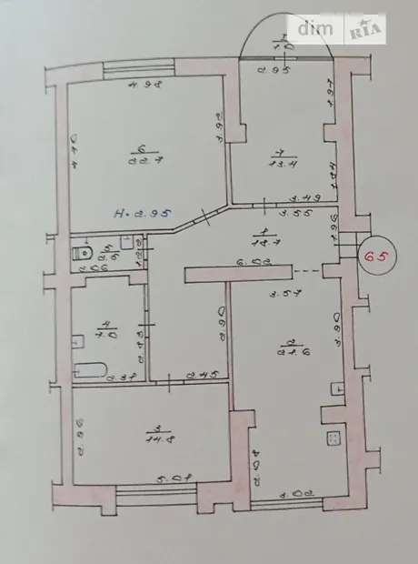 Квартира на вул. Сучасна, 8 в Кривому Розі, ID 184676, фото №2