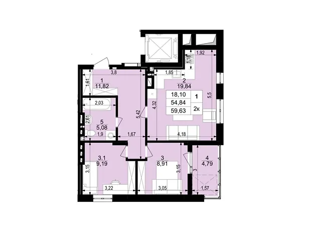 Квартира на вул. Стецька Ярослава, 20Б в Тернополі, ID 240959, фото №6