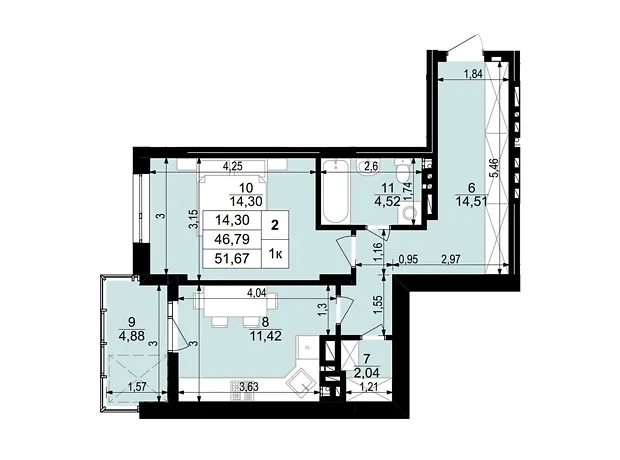 Квартира на вул. Стецька Ярослава, 20Б в Тернополі, ID 243748, фото №6