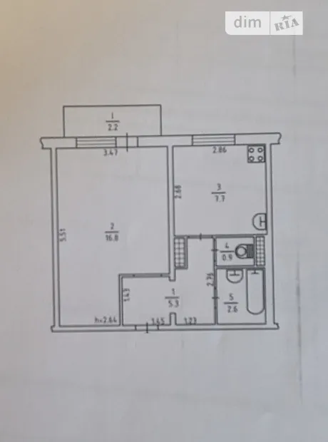 Квартира на вул. Зої Гайдай, 9/8 в Київ, ID 350635, фото №2