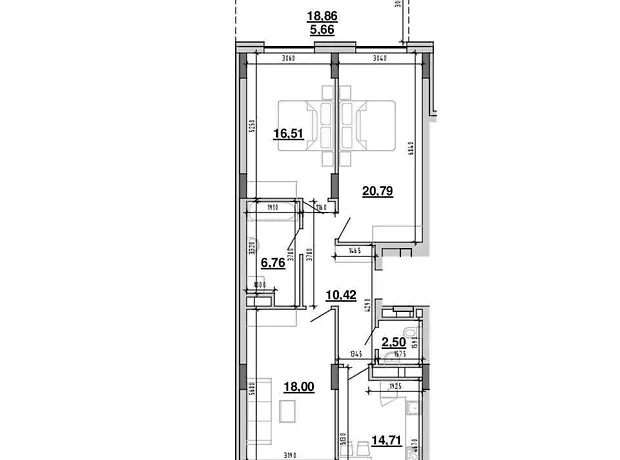 Квартира на вул. Новознесенська, 1 в Львові, ID 167657, фото №36