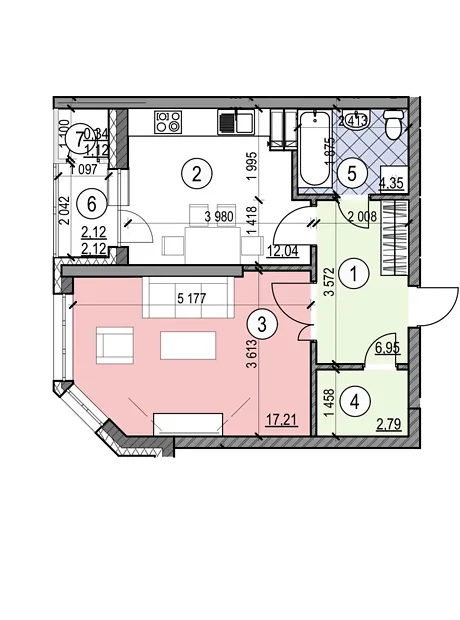 Квартира на вул. Генерала Алмазова, 18 в Києві, ID 170764, фото №12