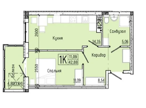 Квартира на вул. Слобідська в Одесі, ID 207020, фото №2