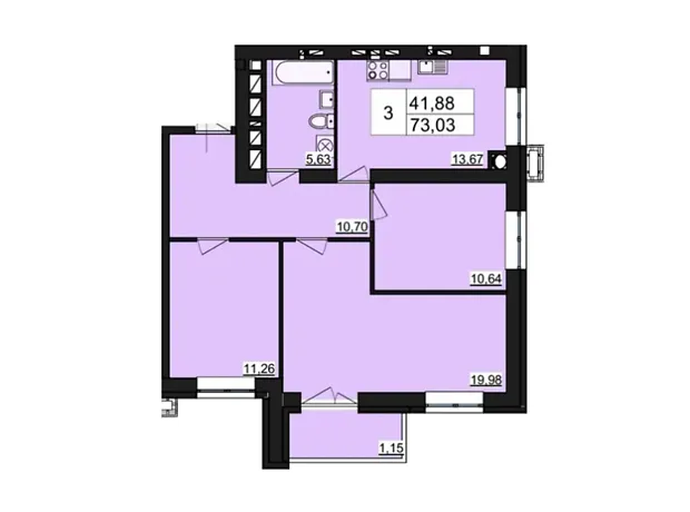 Квартира на проїзд Шпаковський, 10Б в Житомирі, ID 245932, фото №6