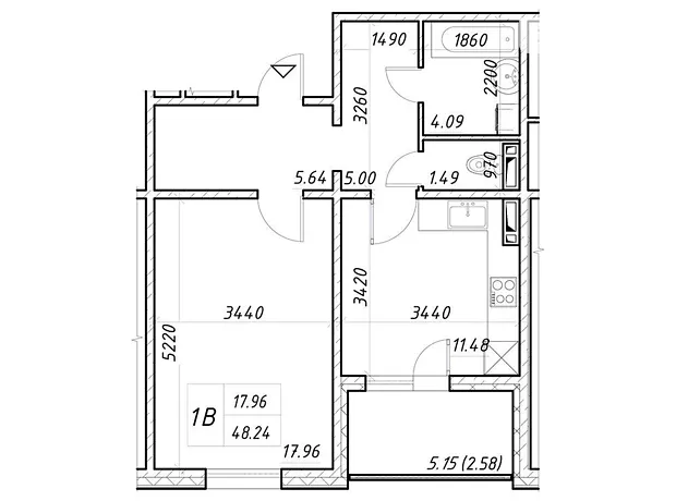 Квартира на вул. Меліоративна, 18А в Київ, ID 162663, фото №2
