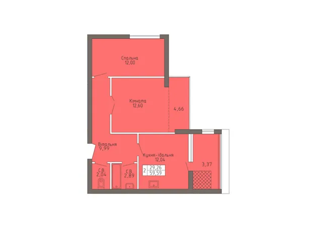 Квартира на вул. Молодіжна 8/3Б в Хмельницькому, ID 229255, фото №3