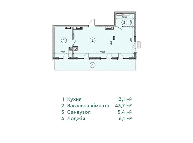 Квартира на вул. Соборна, 77А в Києві, ID 237401, фото №6