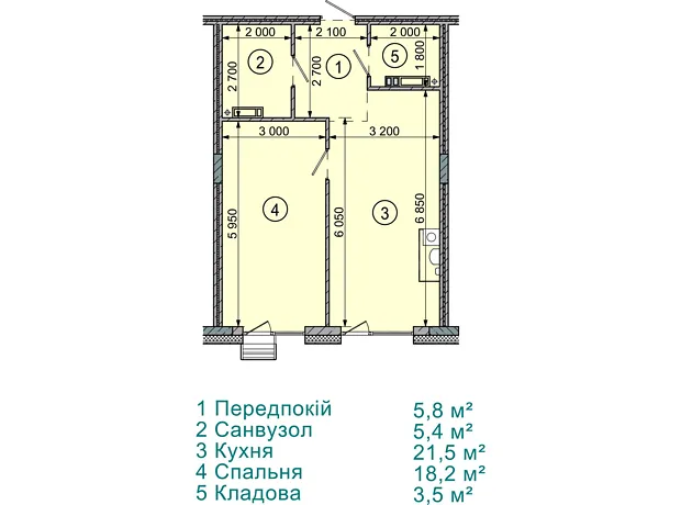 Квартира на вул. Соборна, 77А в Києві, ID 242310, фото №6