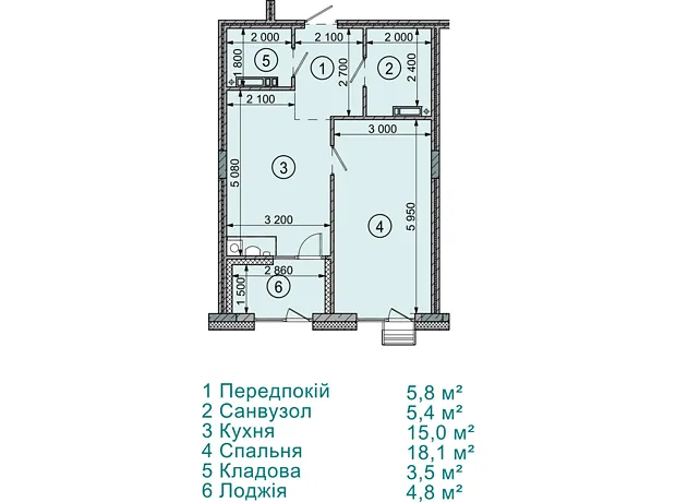 Квартира на вул. Соборна, 77А в Києві, ID 241550, фото №6