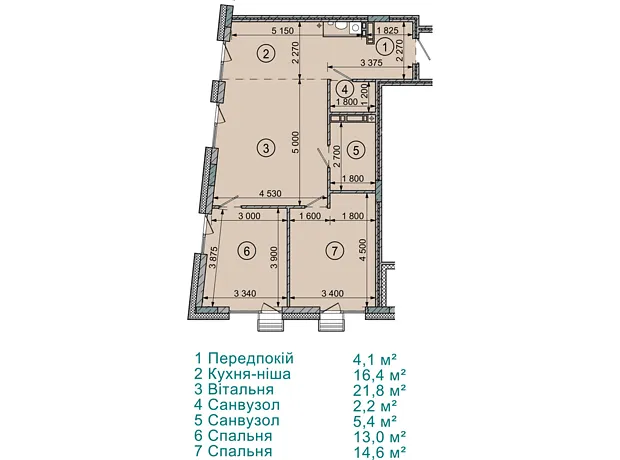 Квартира на вул. Соборна, 77А в Києві, ID 225621, фото №6