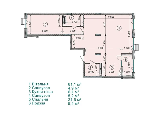 Квартира на вул. Соборна, 77А в Києві, ID 247010, фото №6