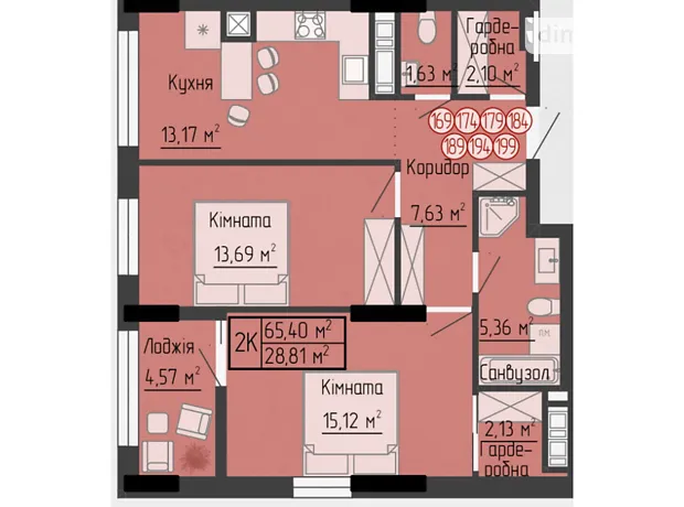 Квартира на вул. Яреми, 18 в Тернополі, ID 220412, фото №6